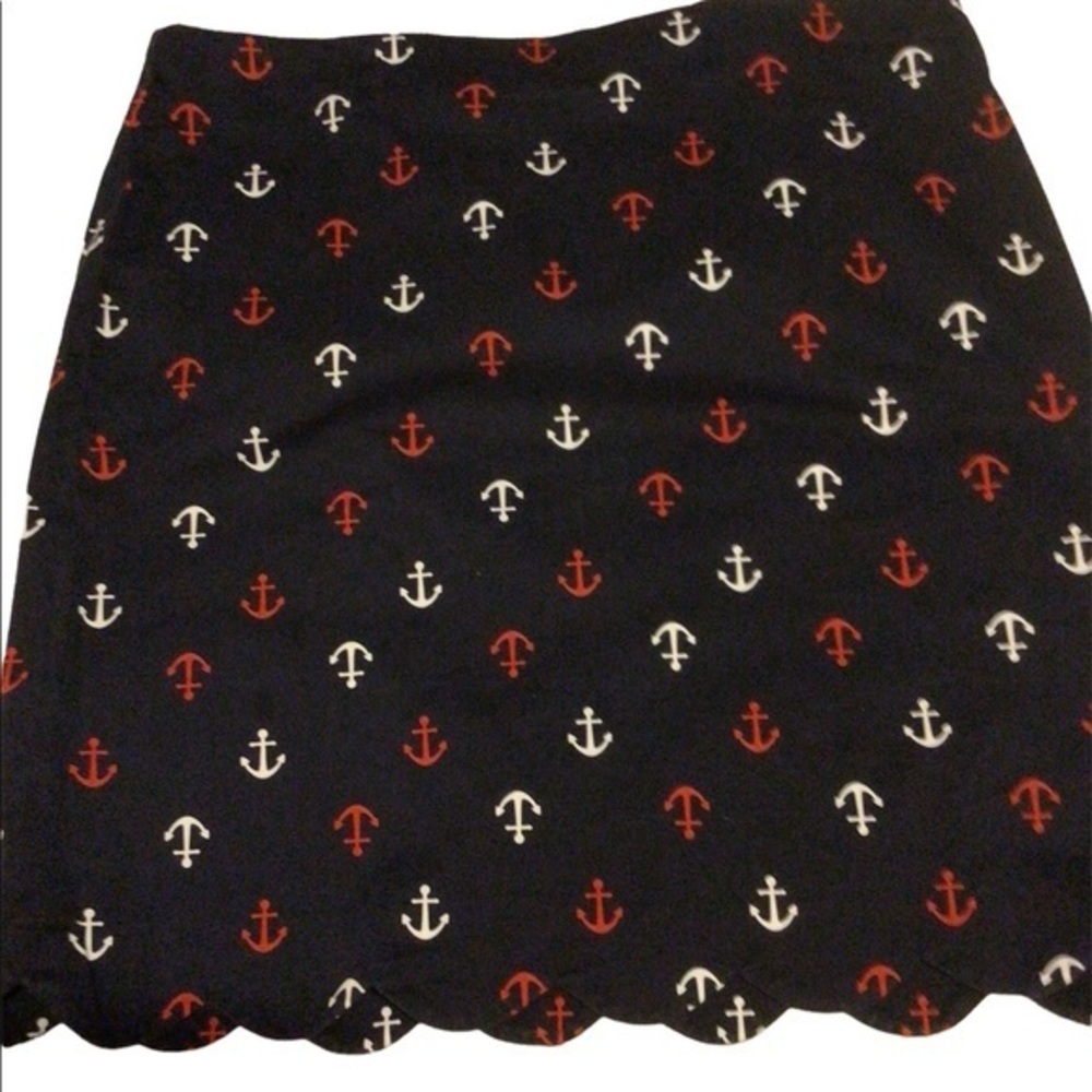 Talbots scalloped edge skirt